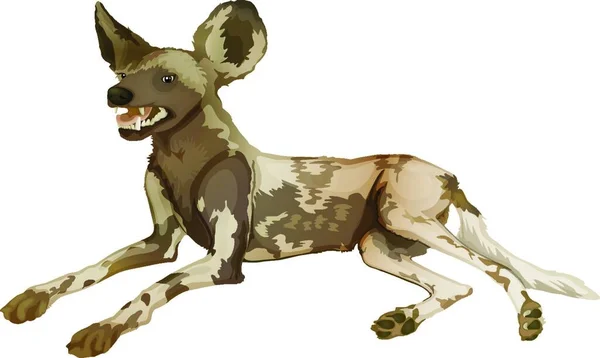 アフリカの野生の犬のベクトル図 — ストックベクタ