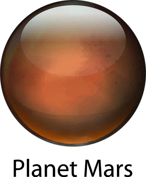 Planet Mars Graphic Vector Illustration — 스톡 벡터