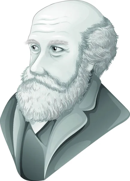 Charles Darwin Ilustração Gráfica Vetorial —  Vetores de Stock