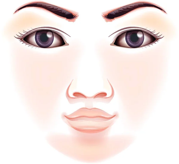 Mänskligt Ansikte Grafisk Vektor Illustration — Stock vektor