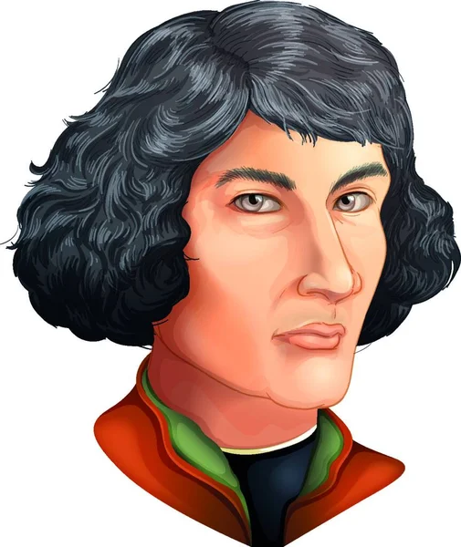 Nicolaus Kopernik Çizimi — Stok Vektör