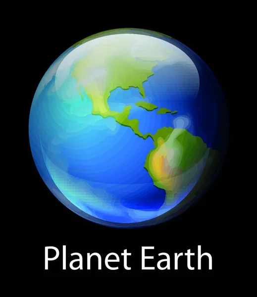 Ilustración Del Planeta Tierra — Archivo Imágenes Vectoriales