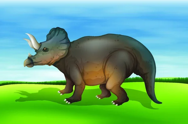 Illustration Triceratopsen — Stock vektor