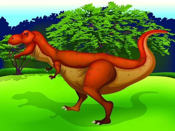 Illustration Tyrannosaurus — Stock vektor
