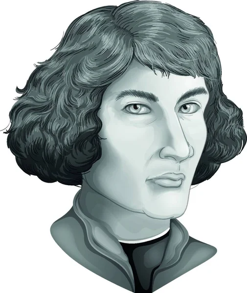 Illustration Nicolaus Copernicus — Stock Vector