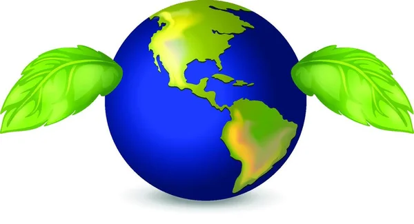Illustration Der Grünen Erde — Stockvektor