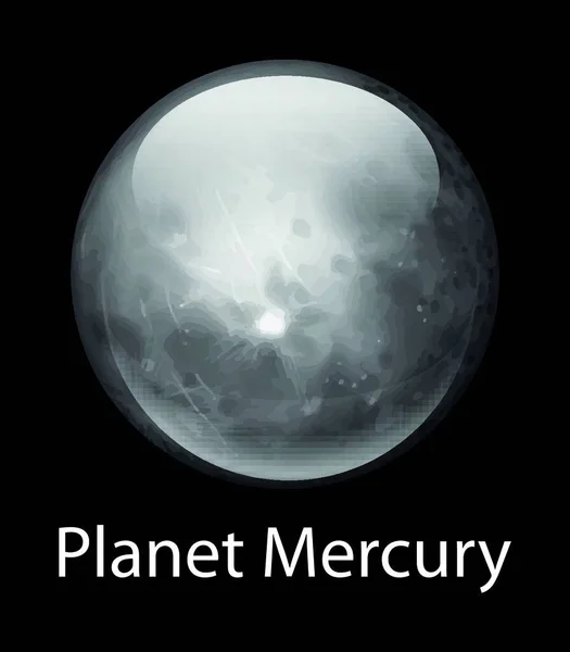 Ilustrația Planetei Mercur — Vector de stoc