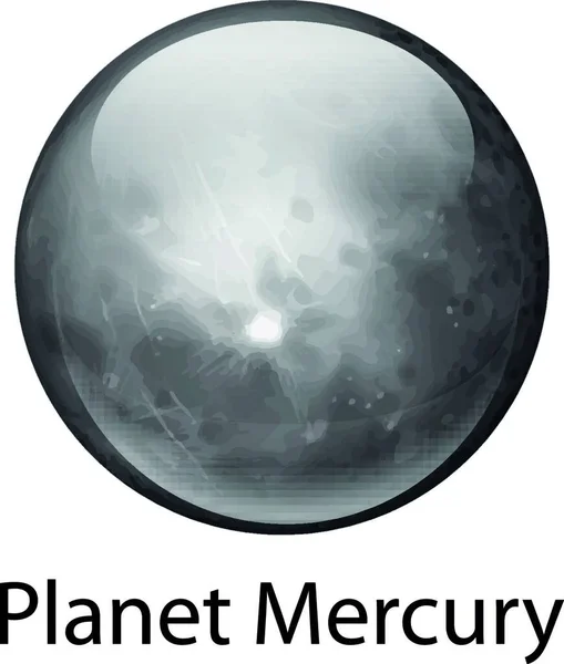 Illustration Planet Mercury — Stock Vector