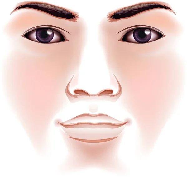 人間の顔のイラスト — ストックベクタ