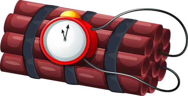 Illustrazione Della Bomba Esplosiva — Vettoriale Stock