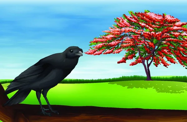 Illustrazione Dell Uccello — Vettoriale Stock