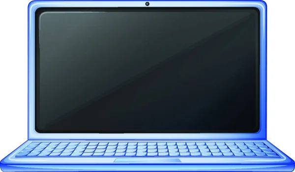 Mavi Dizüstü Bilgisayarın Çizimi — Stok Vektör