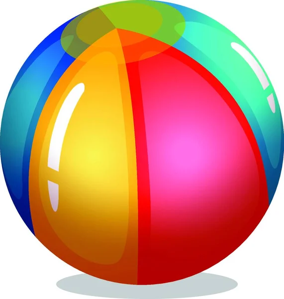 Illustration Beach Ball — Stock Vector