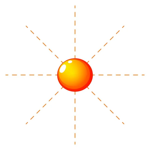 Krásný Vektor Slunce Ilustrace — Stockový vektor