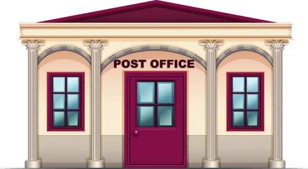 Illustration Post Office — Stock Vector