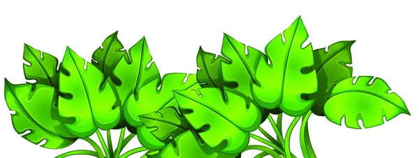 緑の葉の植物のイラスト — ストックベクタ