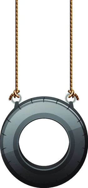 Illustration Tire Swing — Stock Vector