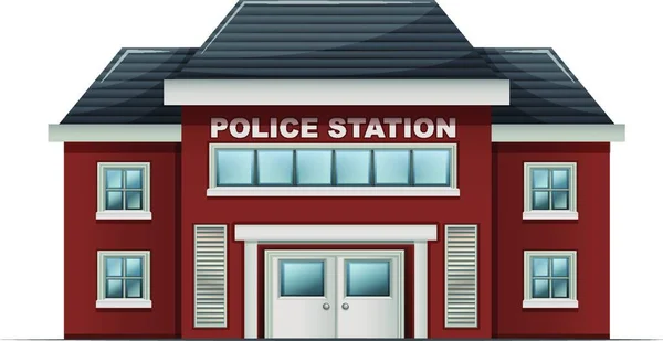Budynku Komisariatu Policji — Wektor stockowy