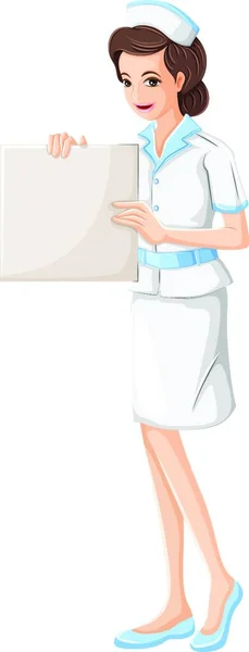 Медсестра Вакантной Картой — стоковый вектор