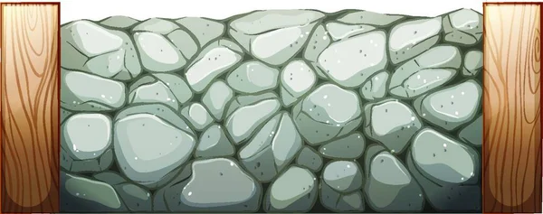 Ilustrace Kamenné Stěny — Stockový vektor