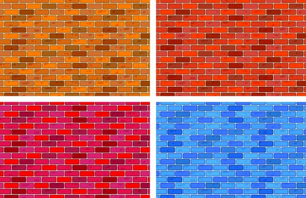 Illustration Brick Textures — Stock Vector