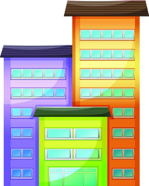 Concept Immobilier Construction Maisons Immobilières — Image vectorielle