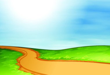 Dar bir yol vektör çizimi   