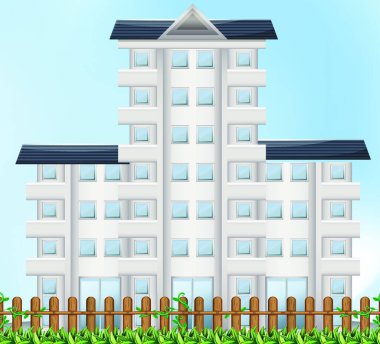 Yüksek bir yapı vektörü çizimi