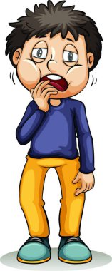 Genç adam, vektör çizimi basit tasarım