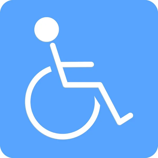 Disabilitato Segno Icona Vettoriale Illustrazione — Vettoriale Stock