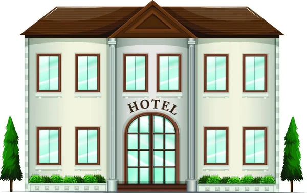 Hotel Grafische Vektor Illustration — Stockvektor