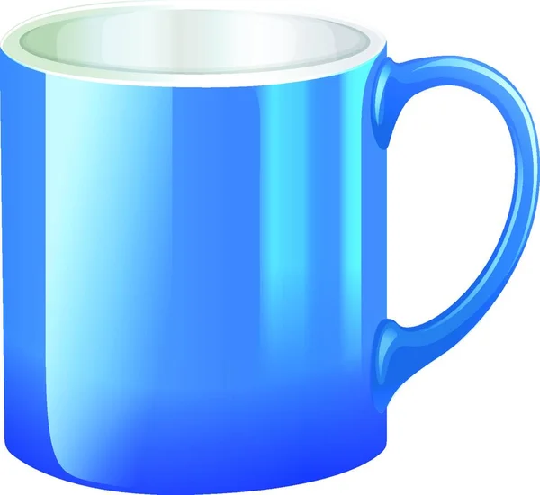 Blue Mug Graphic Vector Illustration — Stock Vector