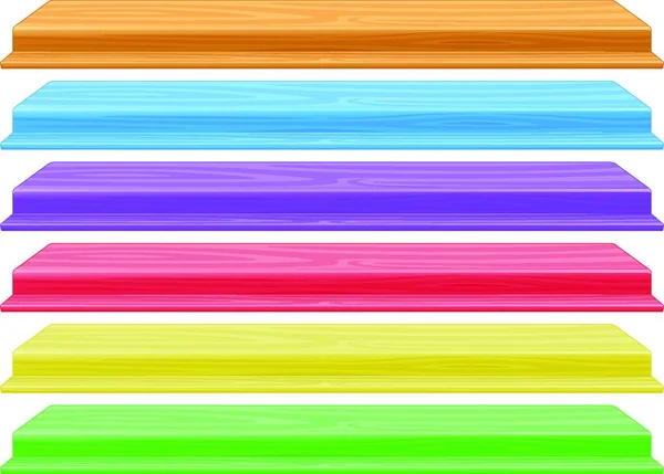 Renkli Raflar Grafik Vektör Illüstrasyonu — Stok Vektör