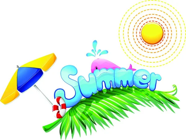Summer Weather Vector Illustration — Stock Vector
