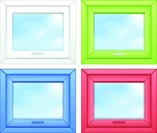 Door Windows Vector Illustration — Stock Vector
