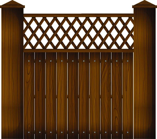 Una Ilustración Vectorial Puerta Madera — Archivo Imágenes Vectoriales