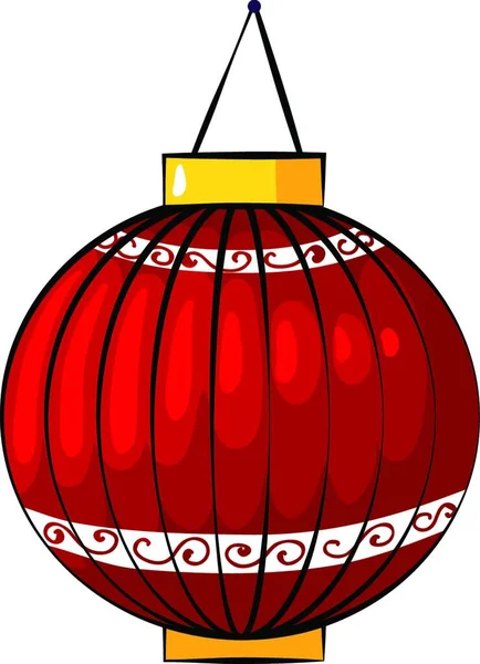 Red Lantern Web Simple Icon Illustration — Stock Vector