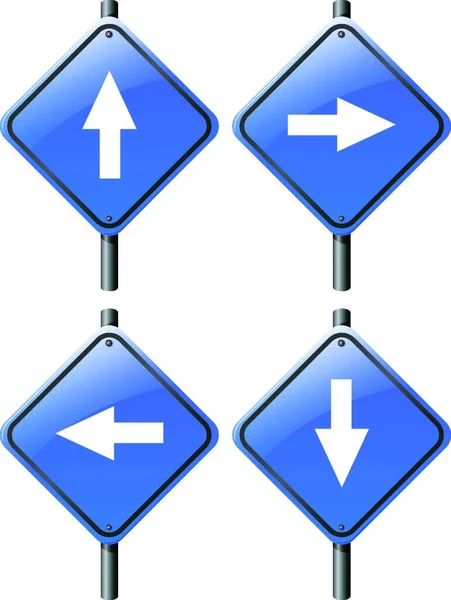 Four Arrow Signs Vector Illustration — Stock Vector