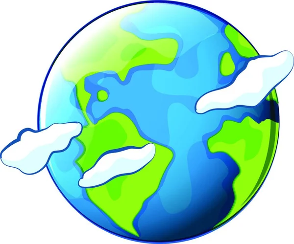 Der Planet Erde Einfache Symbolillustration Web — Stockvektor