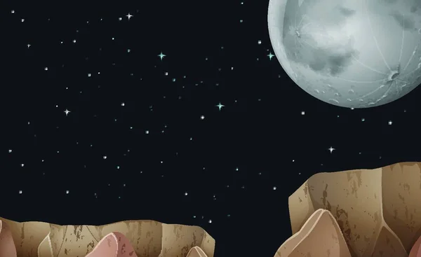 Ночь Векторной Иллюстрацией Звёзд — стоковый вектор