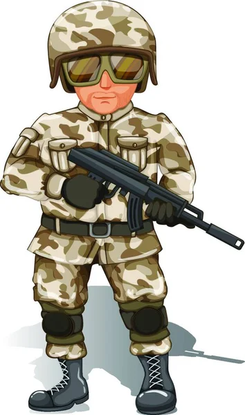 Soldat Illustration Icône Simple Web — Image vectorielle