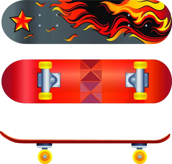 Skateboard Objct Vektorová Ilustrace — Stockový vektor