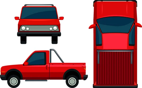 Векторні Ілюстрації Червоного Транспортного Засобу — стоковий вектор