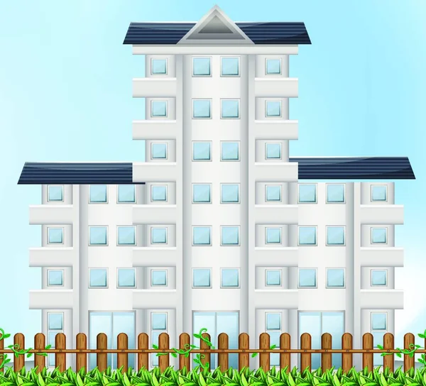 Ilustrasi Vektor Bangunan Tinggi - Stok Vektor