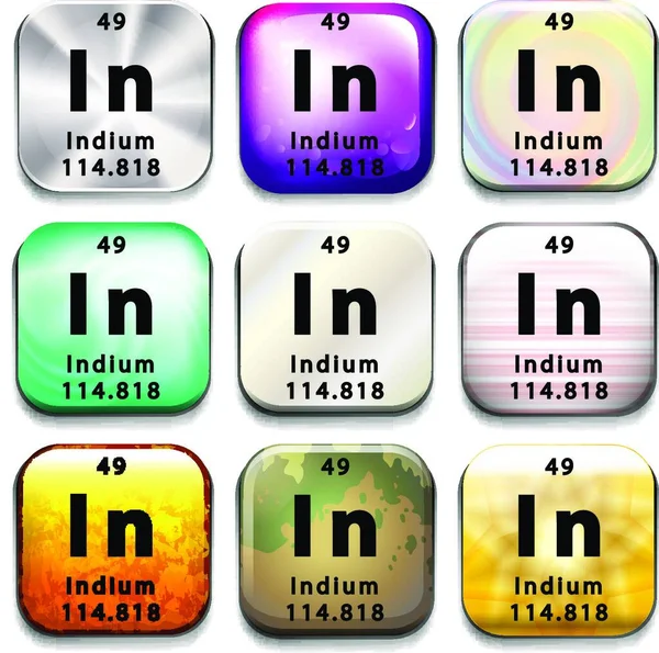 Εικονογράφηση Διανύσματος Σημείου Indium — Διανυσματικό Αρχείο