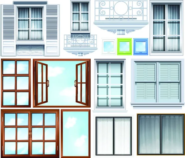 Illustration Des Fensterobjektvektors — Stockvektor