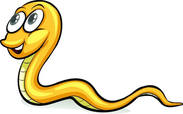 Dibujo Animado Serpiente Ilustración Animal Depredador — Vector de stock
