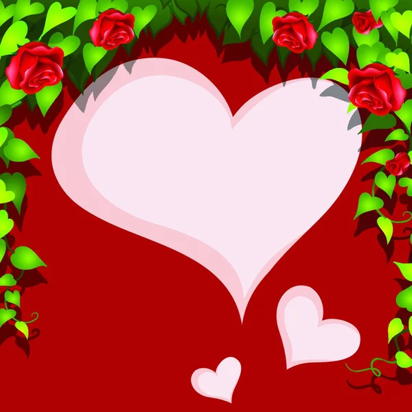 Happy Valentines Couverture Carte Février — Image vectorielle