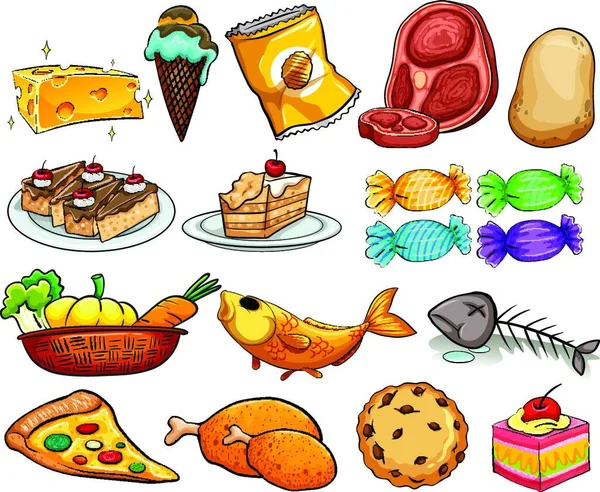 Illustration Food Dessert — Stock Vector