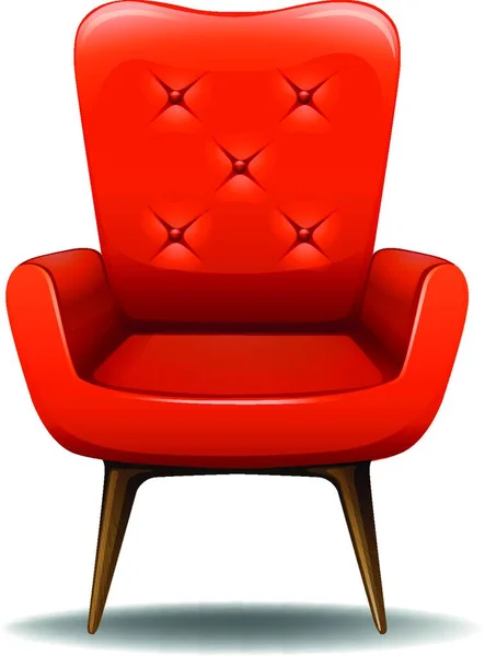 Illustration Zum Orangefarbenen Stuhlvektor — Stockvektor